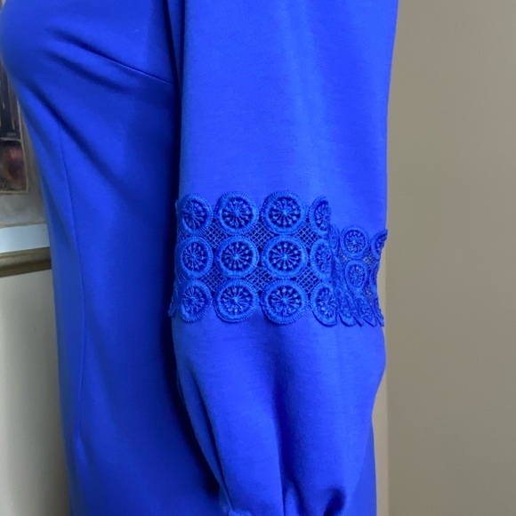 Talbots Vibrant Blue 3/4 Length Sleeve Dress - Picture 6 of 10